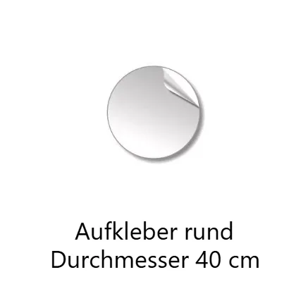 Aufkleber rund 40 cm drucken lassen