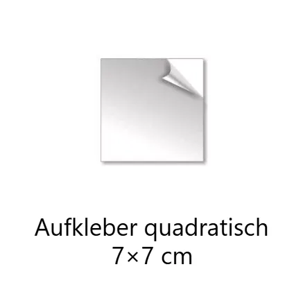 Aufkleber quadratisch 7x7 cm drucken lassen
