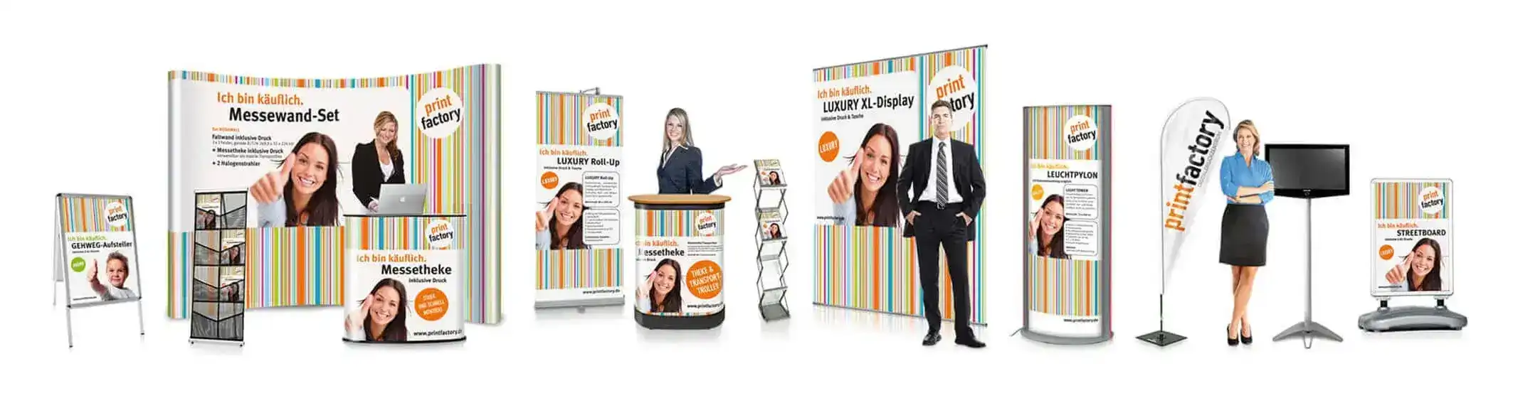 Produktpalette Druck & Dispalay Produkte