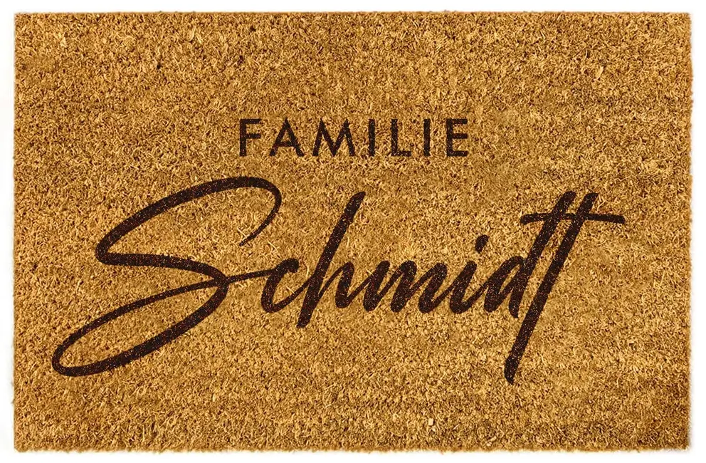 Fussmatte gelasert Kokos personalisiert Fussmatte gelasert Kokos personalisiert