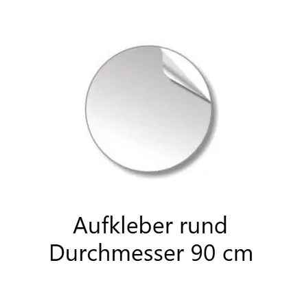 Aufkleber rund 90 cm drucken lassen