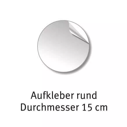 Aufkleber rund 15 cm drucken lassen