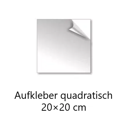 Aufkleber quadratisch 20x20 cm drucken lassen