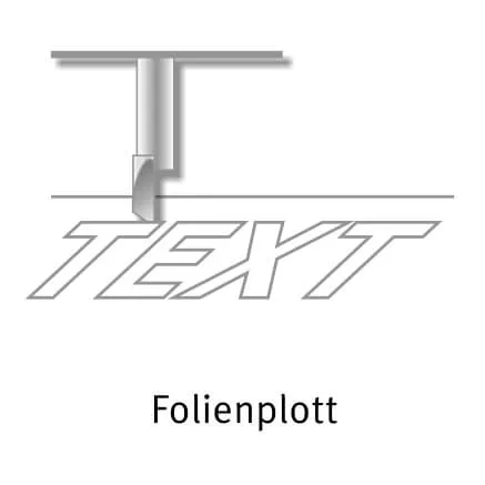 Folienplott Aufkleber, Folienschniitt, Folienplot