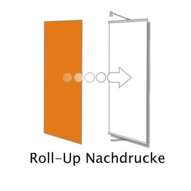 Roll-Up Nachdruck banner Displayfilm