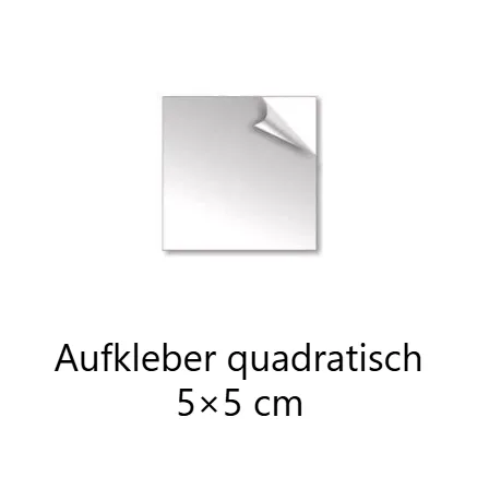 Aufkleber quadratisch 5x5 cm drucken lassen