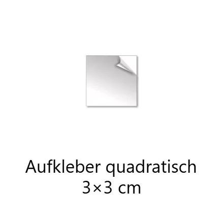 Aufkleber quadratisch 3x3 cm drucken lassen