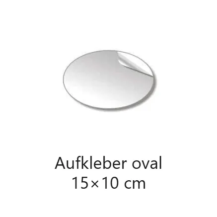 printLIGHT Aufkleber oval 15x10 cm