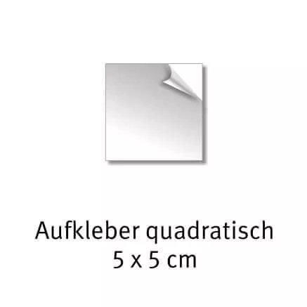 Aufkleber Quadratisch 5 x 5 cm 