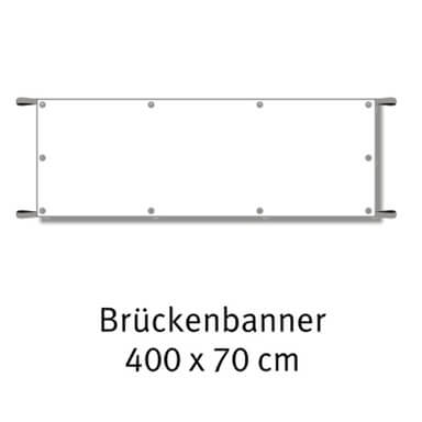Brückenbanner Veranstaltungsbanner 400 x 70 cm 
