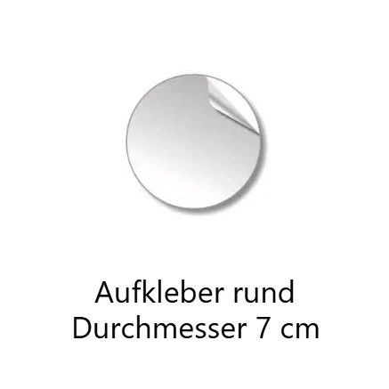 Aufkleber rund 7 cm drucken lassen