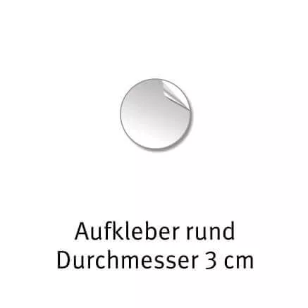 Aufkleber rund 3 cm drucken lassen
