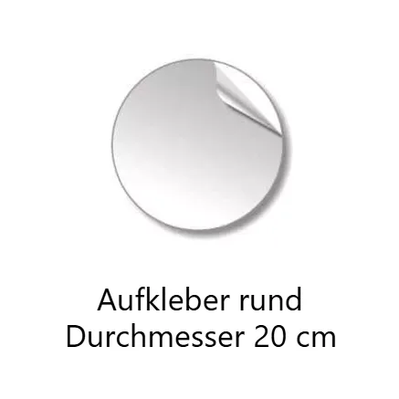 Aufkleber rund 20 cm drucken lassen