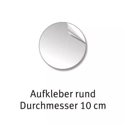 Aufkleber rund 10 cm drucken lassen
