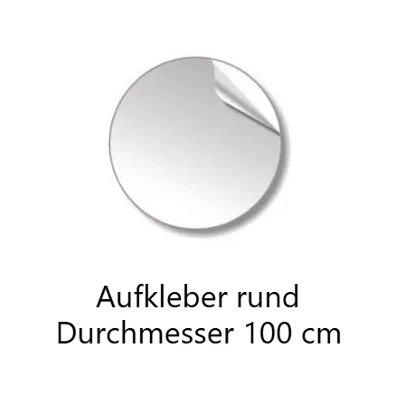 Aufkleber rund 100 cm drucken lassen