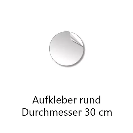 Aufkleber rund 30 cm drucken lassen