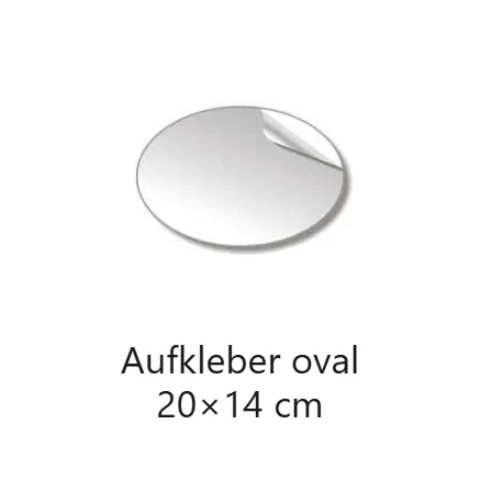 printLIGHT Aufkleber oval 20x14 cm