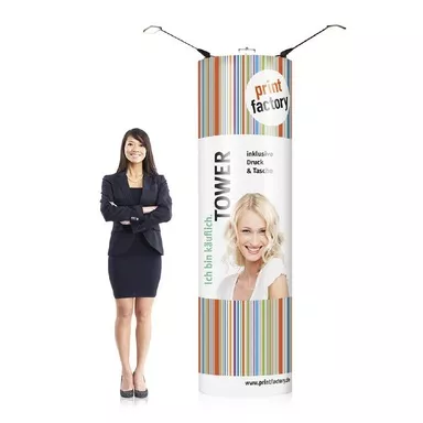 Mobile Litfaßsäule mit Druck