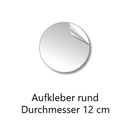 Aufkleber rund 12 cm drucken lassen
