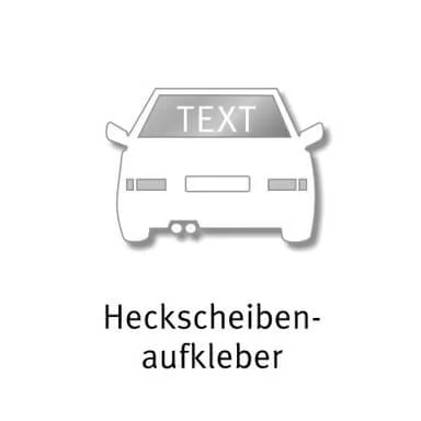 Hesckscheibenaufkleber aus Folie