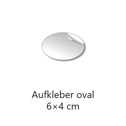 printLIGHT Aufkleber oval 6x4 cm