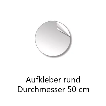 Aufkleber rund 50 cm drucken lassen