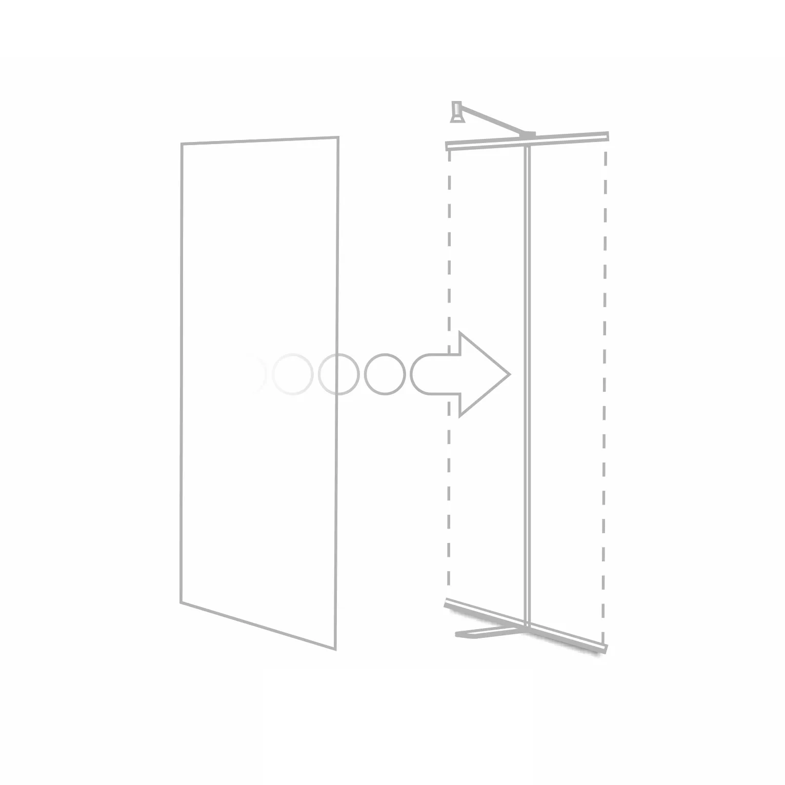Einbau Nachdruck in Roll up Display System