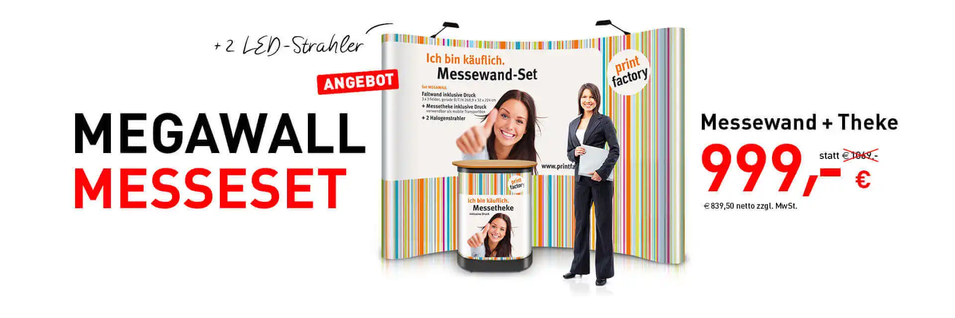 Pop-up-Display Angebot Messesystem Scherengitter