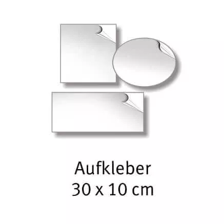 Aufkleber 30 x 10 cm drucken