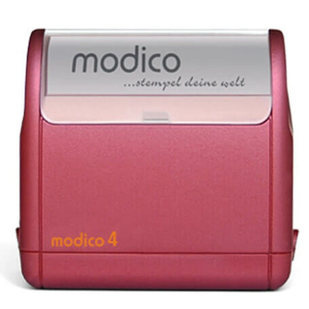 Roter Modico 4 Stempel, ideal für den Bürogebrauch