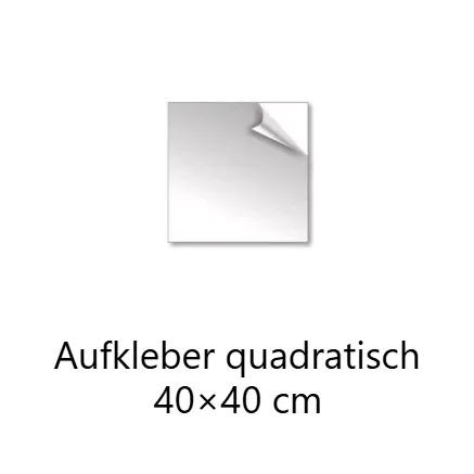 Aufkleber quadratisch 40x40 cm drucken lassen