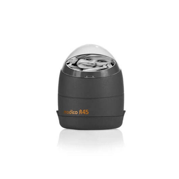 Modico R45 Stempel, schwarz, mit persönlichem Foto oben