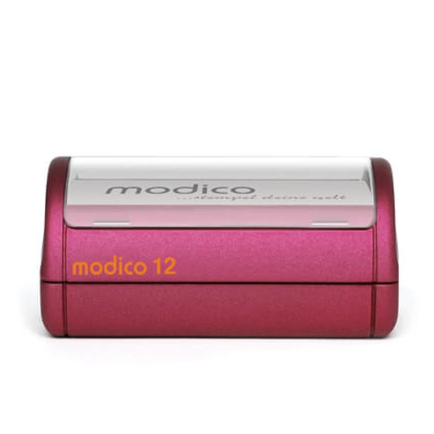 Roter Modico 12 Stempel mit selbstfärbender Funktion