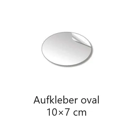 printLIGHT Aufkleber oval 10x7 cm