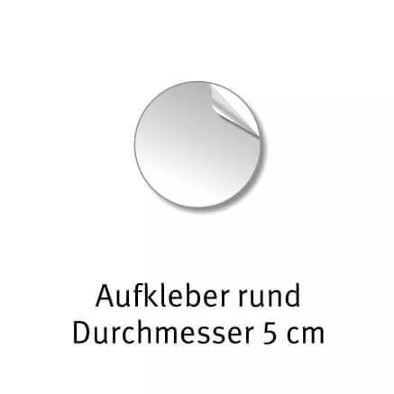 Aufkleber rund 5cm drucken lassen